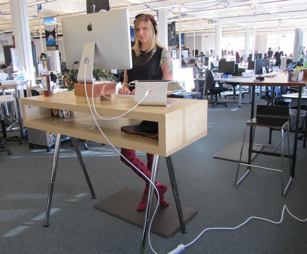 Standing computer desk