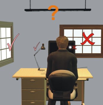 Where To Put A Desk depending on the light
