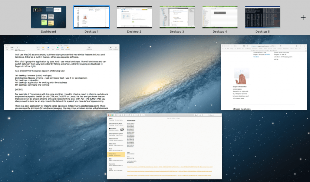 Useful tips for working in MacOS