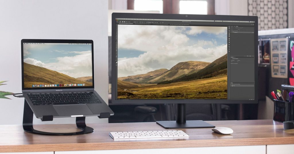 Laptop And External Monitor Setup: Dual monitors setup