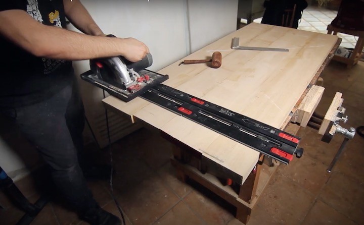 DIY lifting desk: cut the frames