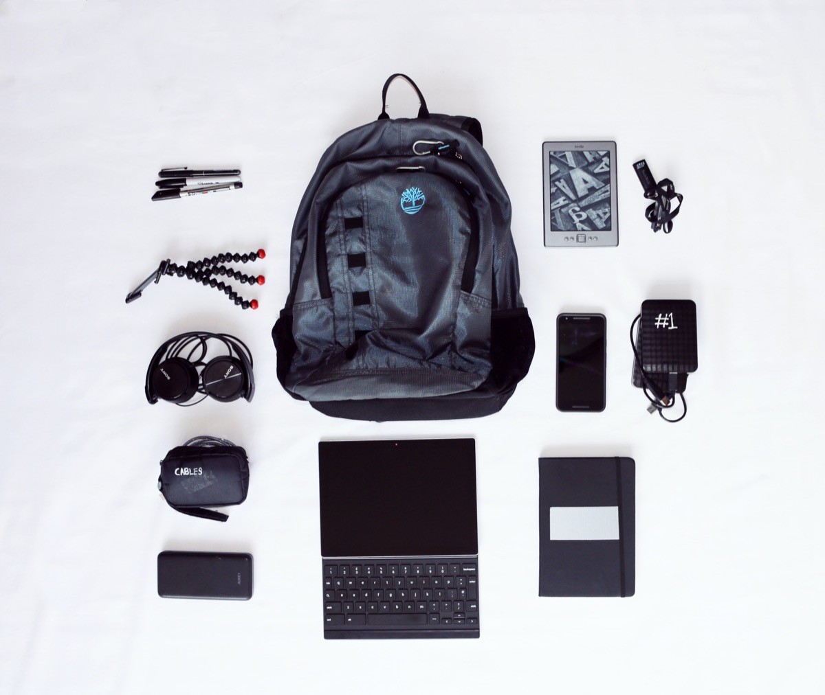 Laptop backpack of digital nomad